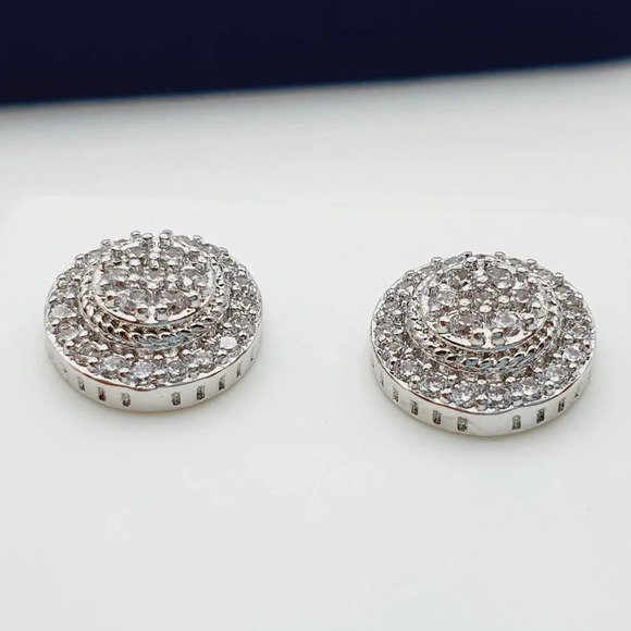 "925 Sterling Silver Plated CZ Earrings, EVBRS447 - Picture 4 of 9